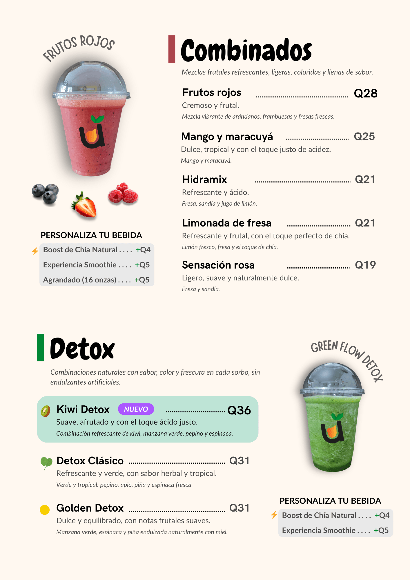 Menú de complementos y extras de Zumo's - Página 5