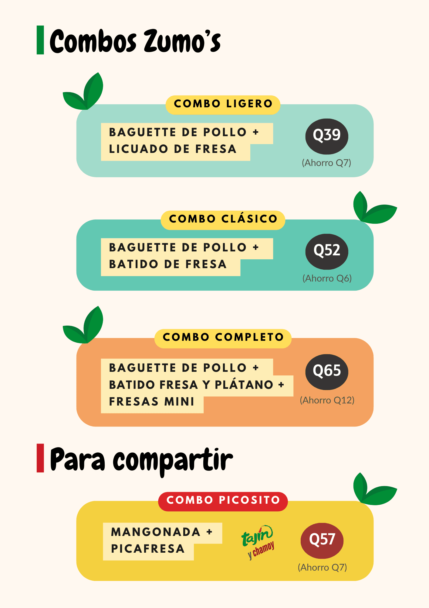 Menú de fresas y postres de Zumo's - Página 6